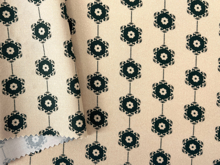 Medalians - Brass Collection - Wool Rayon Print Fabric, Design by Madeline, Madswick Studio 8370 8371 8372 8373 8374 8375
