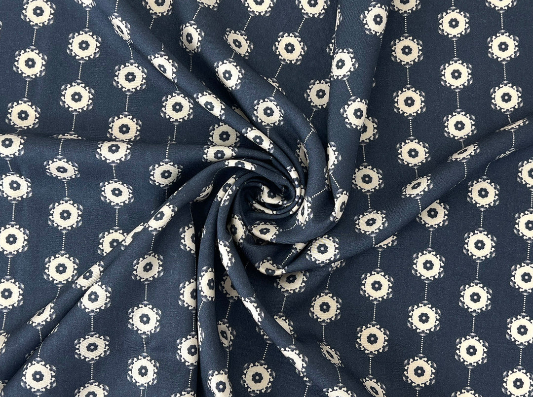 Medalians - Brass Collection - Wool Rayon Print Fabric, Design by Madeline, Madswick Studio 8370 8371 8372 8373 8374 8375