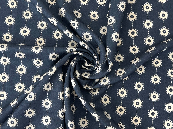 Medalians - Brass Collection - Wool Rayon Print Fabric, Design by Madeline, Madswick Studio 8370 8371 8372 8373 8374 8375