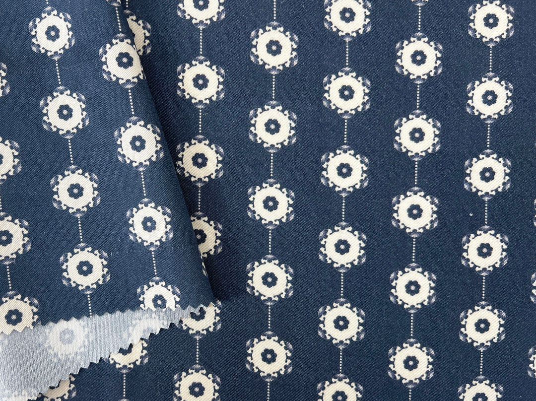 Medalians - Brass Collection - Wool Rayon Print Fabric, Design by Madeline, Madswick Studio 8370 8371 8372 8373 8374 8375