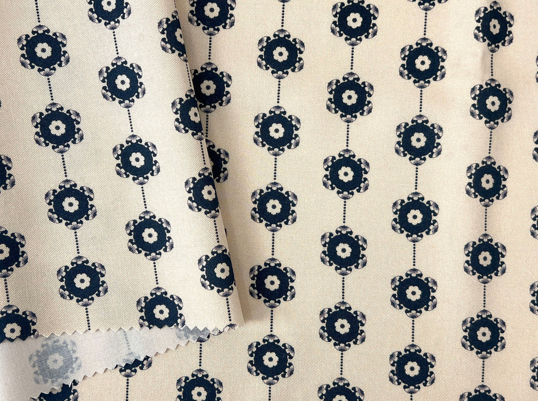Medalians - Brass Collection - Wool Rayon Print Fabric, Design by Madeline, Madswick Studio 8370 8371 8372 8373 8374 8375