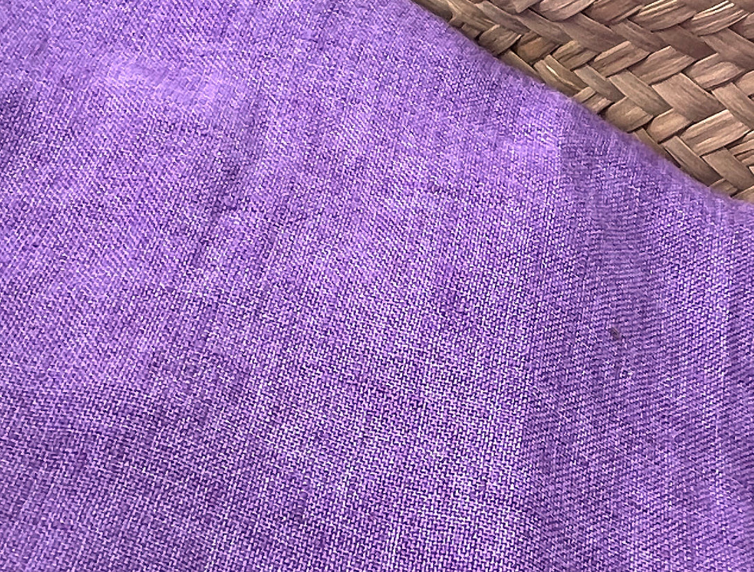 100% Linen Soft&Crisp Fabric 21s Vintage Chambray Violet(light) 7934