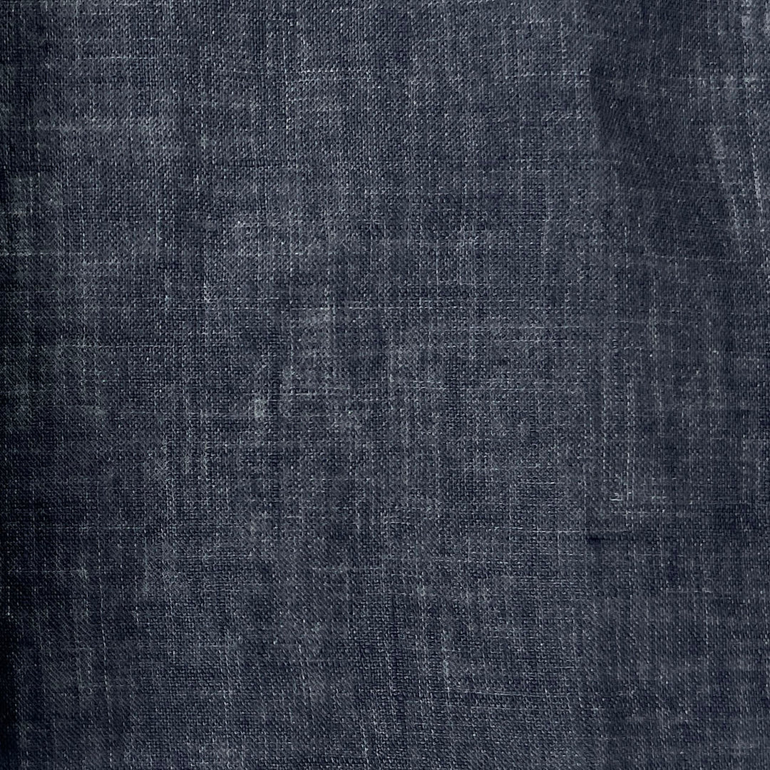 100% Linen Soft&Crisp Fabric 21s Vintage Chambray Grey(charcoal) 7333