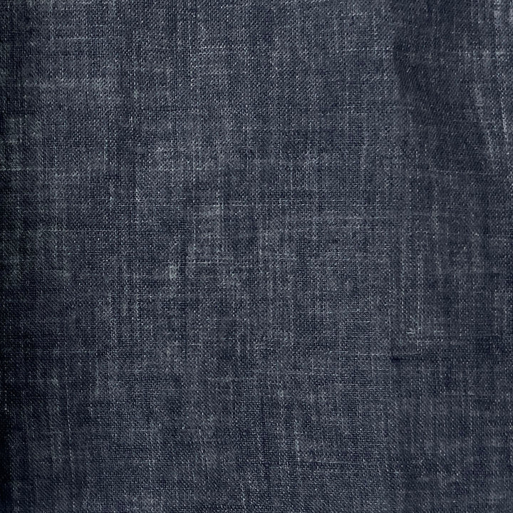 100% Linen Soft&Crisp Fabric 21s Vintage Chambray Grey(charcoal) 7333