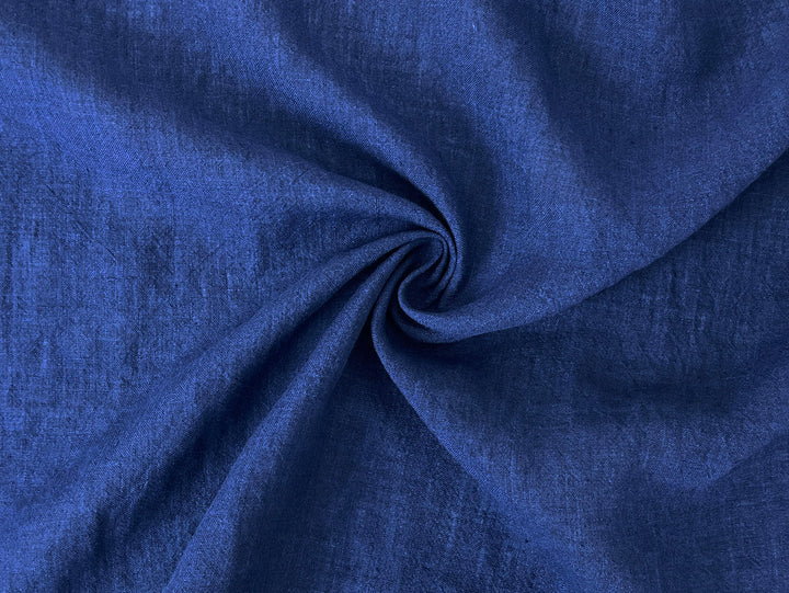 100% Linen Soft&Crisp Fabric 21s Vintage Navy(dark) 6183