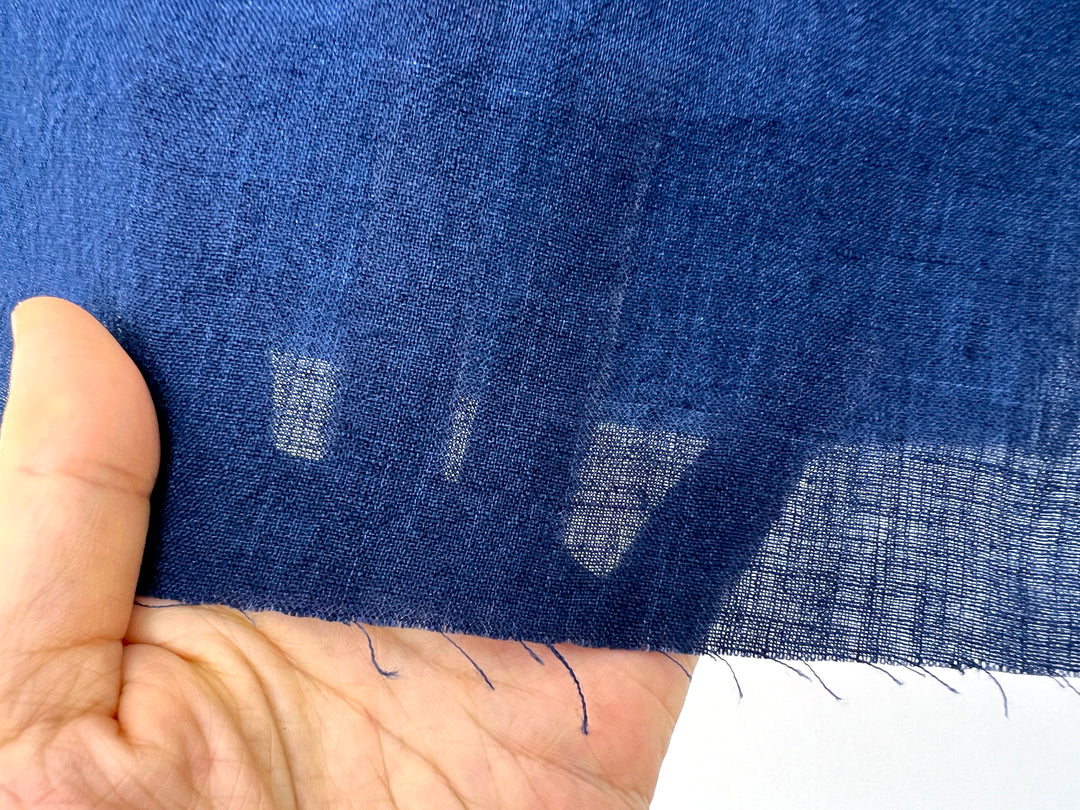 100% Linen Soft&Crisp Fabric 21s Vintage Navy(dark) 6183