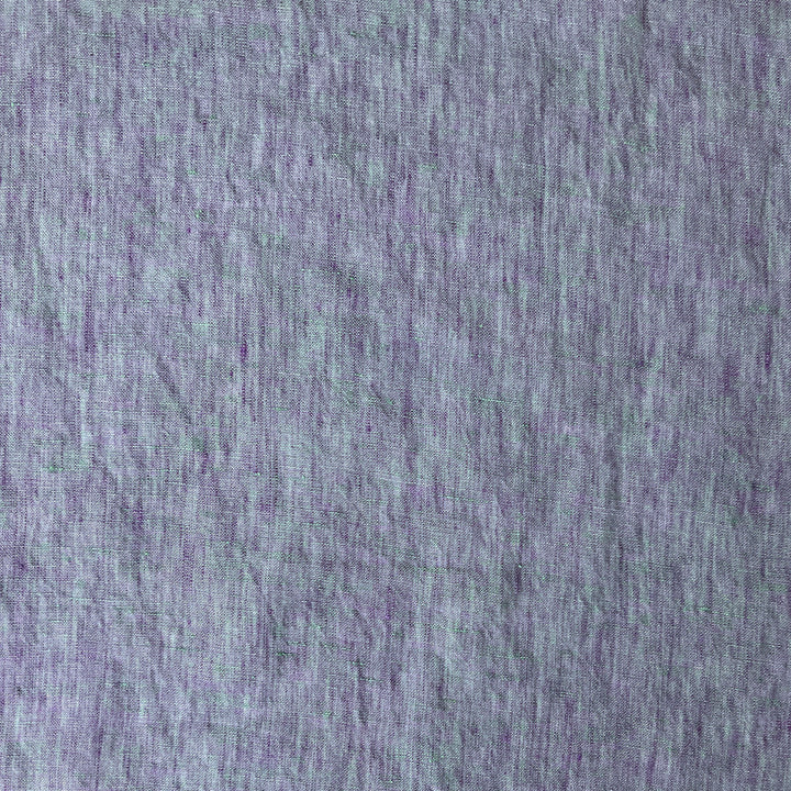 100% Linen Soft&Crisp Fabric 21s Vintage Chambray Violet(melange) 7924