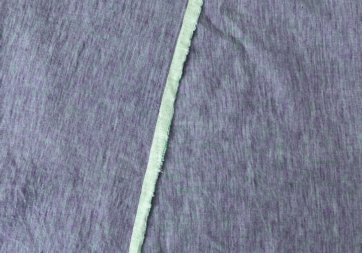 100% Linen Soft&Crisp Fabric 21s Vintage Chambray Violet(melange) 7924