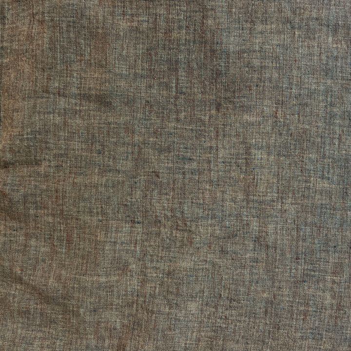 100% Linen Soft&Crisp Fabric 21s Vintage Chambray Brown(light) 8211