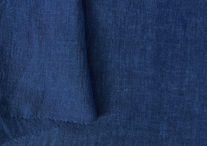 100% Linen Soft&Crisp Fabric 21s Vintage Navy(dark) 6183
