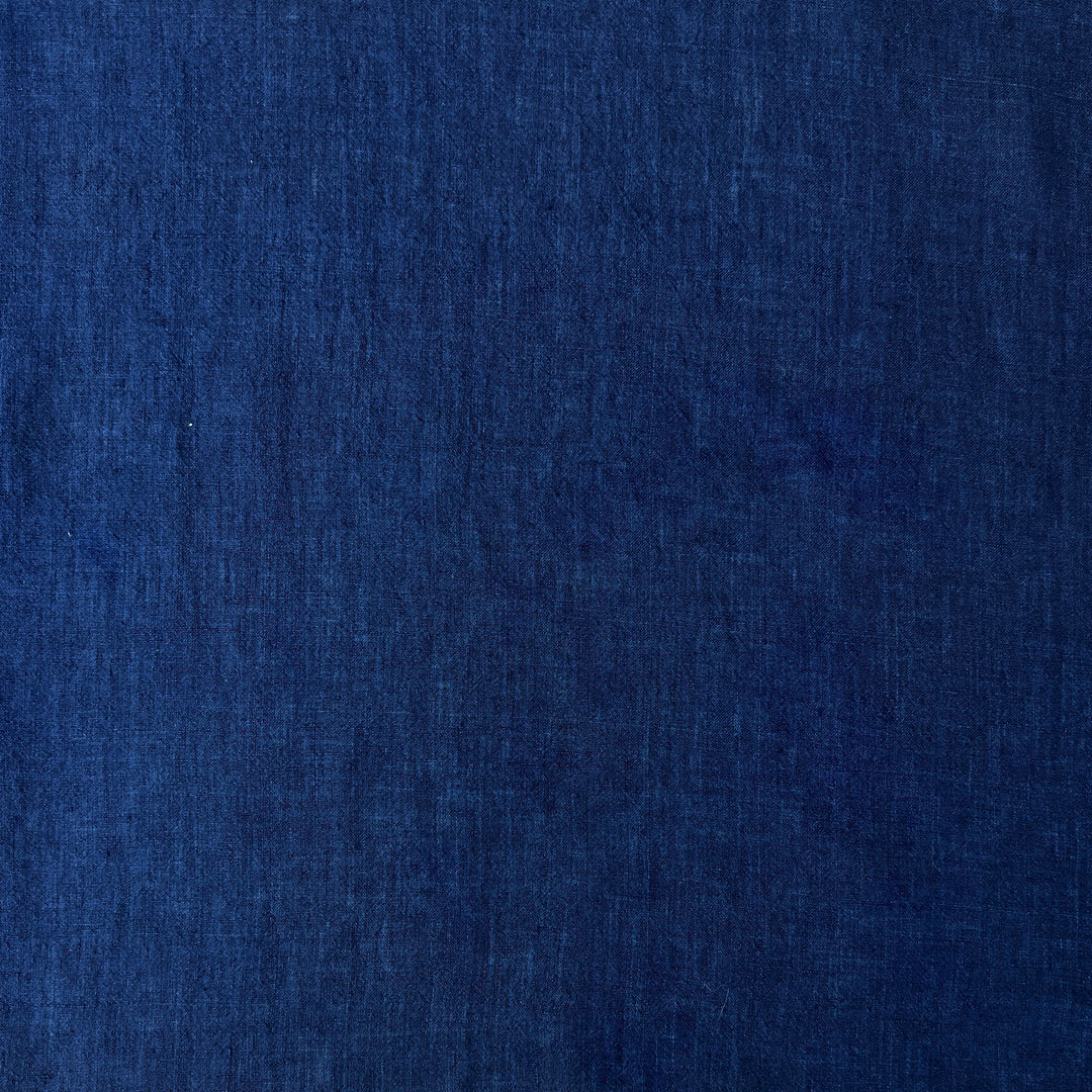 100% Linen Soft&Crisp Fabric 21s Vintage Navy(dark) 6183