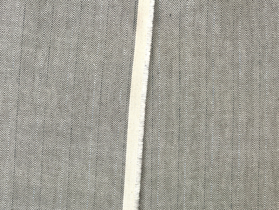Two-Tone Herringbone Pinstripe | Linen Cotton Fabric 7303 7304