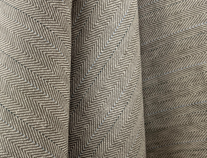 Two-Tone Herringbone Pinstripe | Linen Cotton Fabric 7303 7304