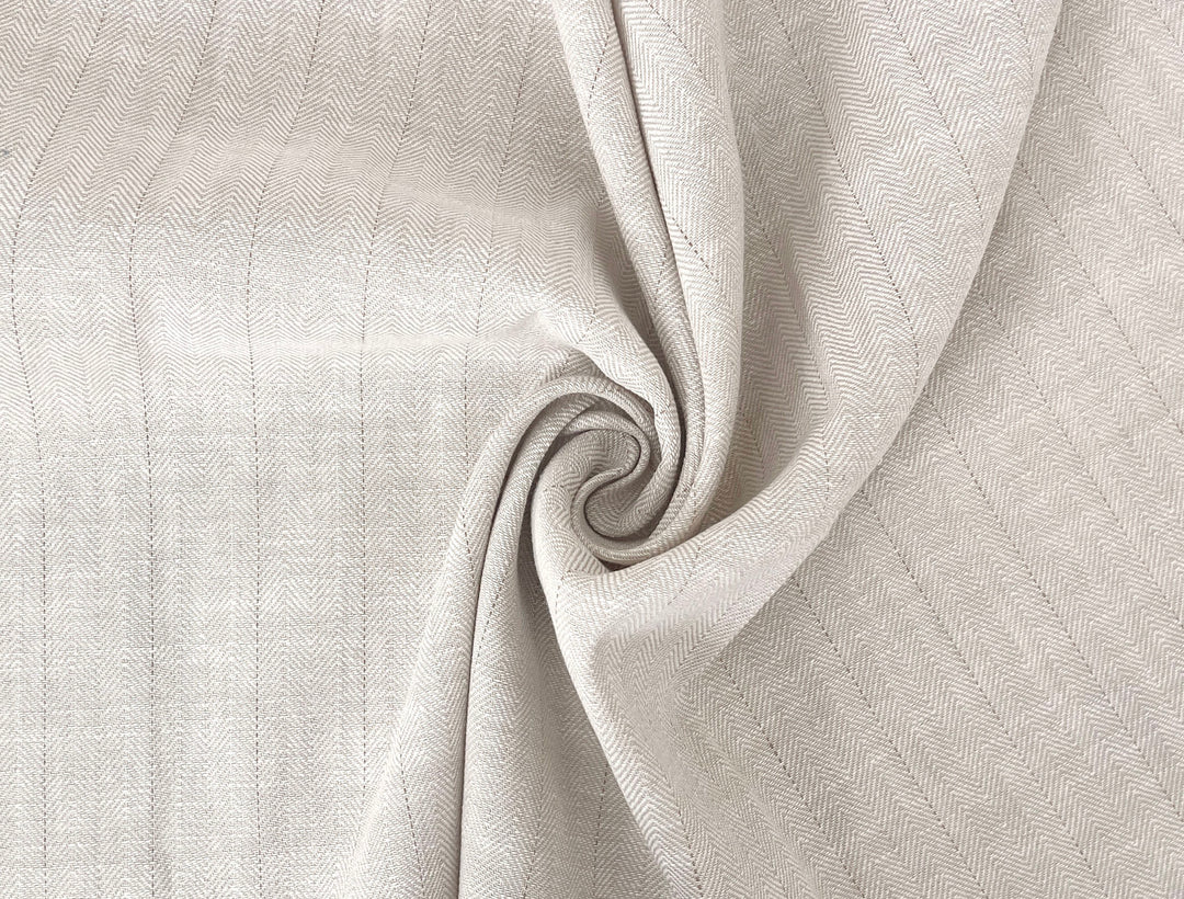 Two-Tone Herringbone Pinstripe | Linen Cotton Fabric 7303 7304