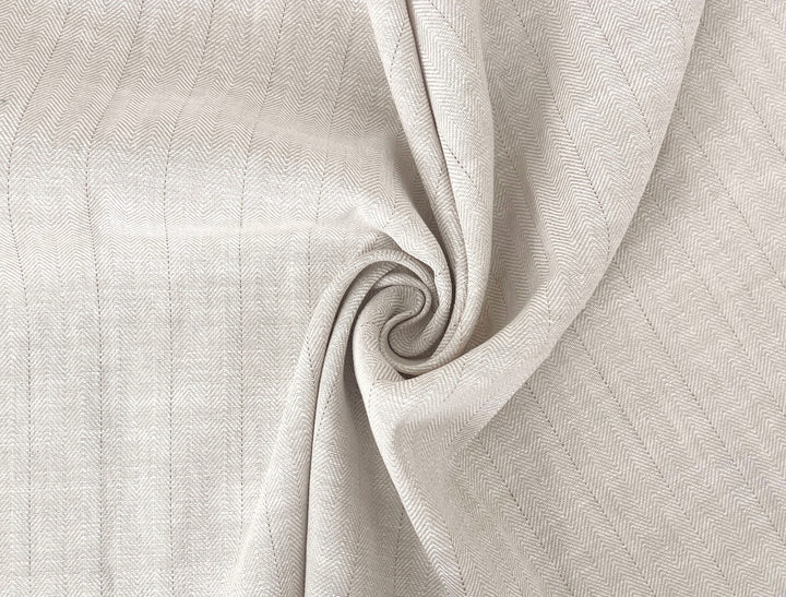 Two-Tone Herringbone Pinstripe | Linen Cotton Fabric 7303 7304