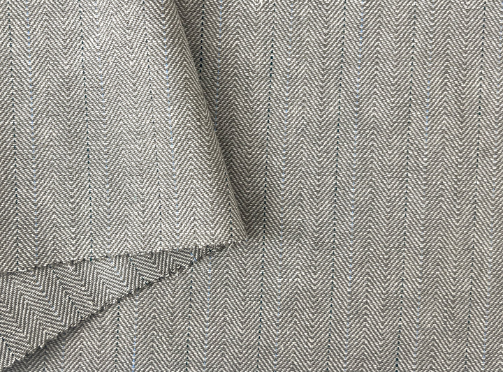 Two-Tone Herringbone Pinstripe | Linen Cotton Fabric 7303 7304