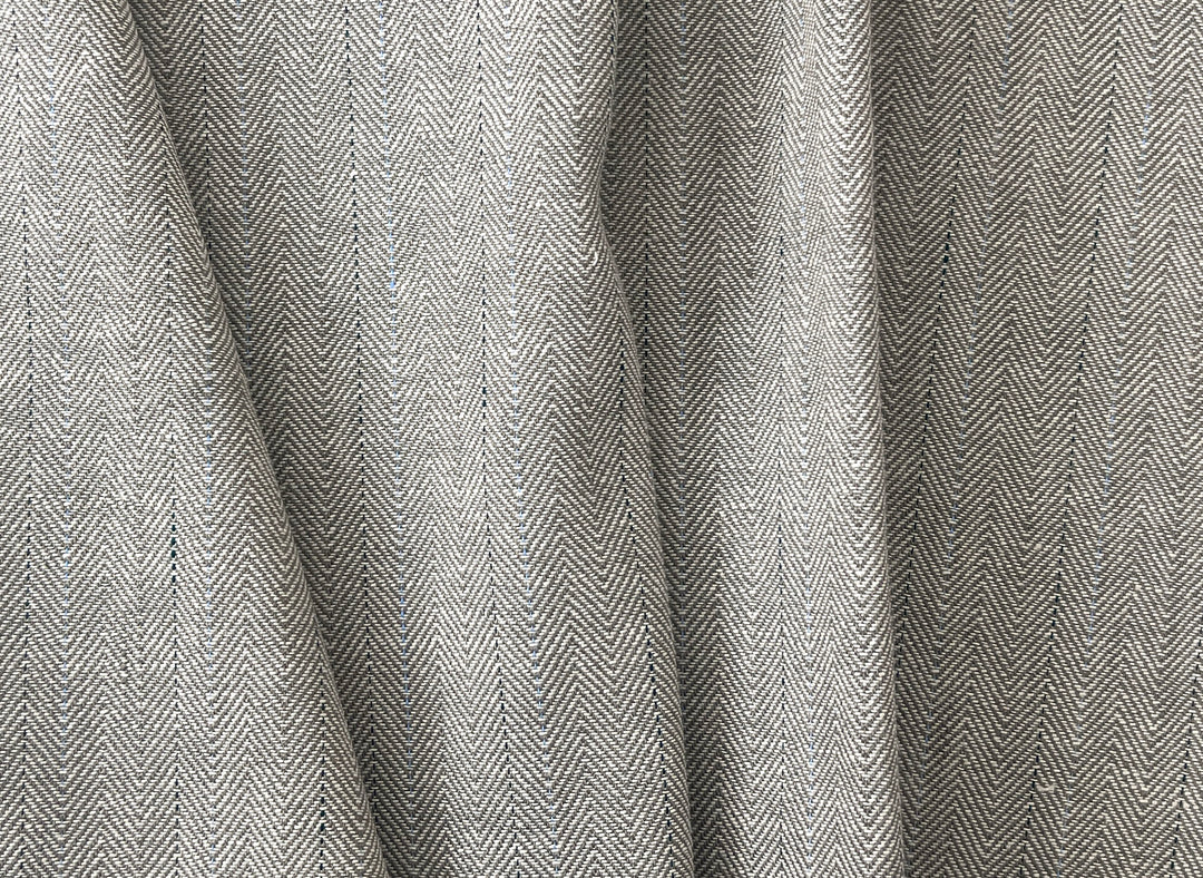 Two-Tone Herringbone Pinstripe | Linen Cotton Fabric 7303 7304