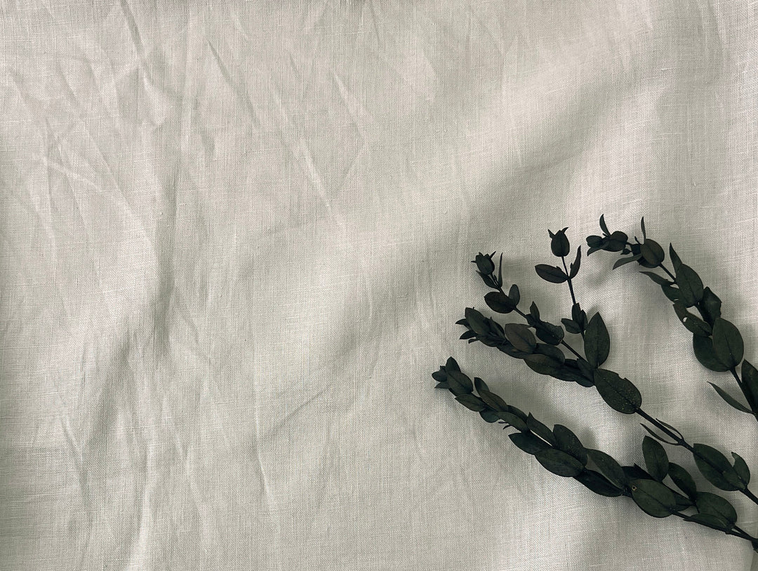 100% Linen Fabric – Sky Blue, Plain Weave, Light–Medium Weight 2551 3462