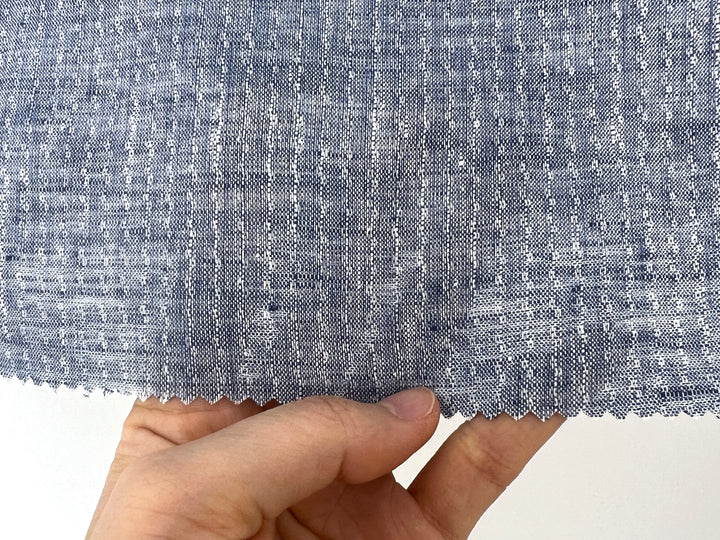 Artisan Micro-Pattern Jacquard | 100% Linen Fabric 4358 4360