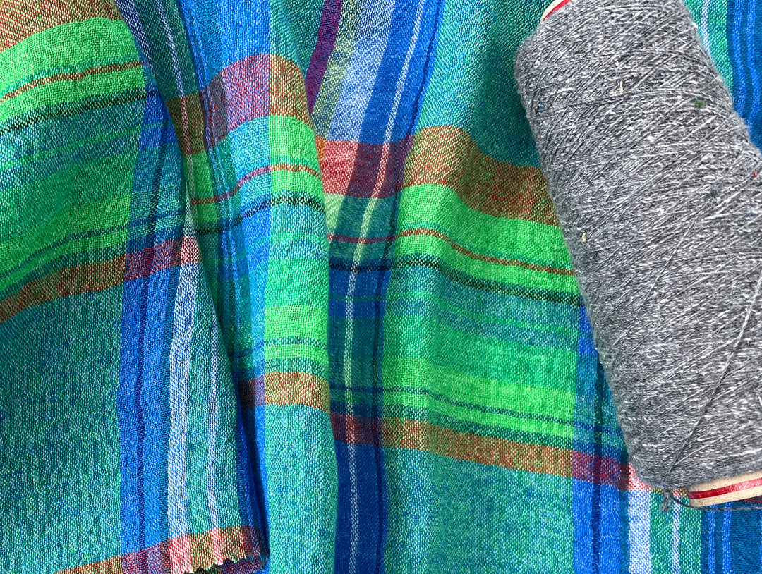 High-Twist Plaid | Airy Linen Blend Fabric 7997 7998