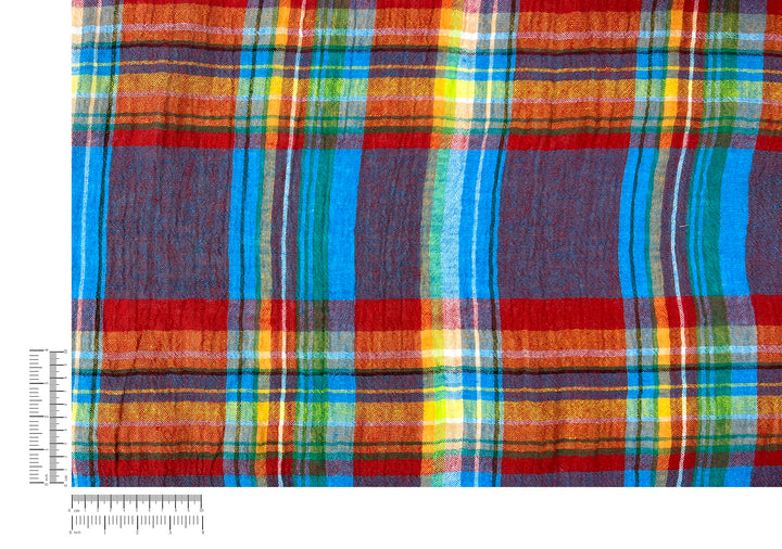 High-Twist Plaid | Airy Linen Blend Fabric 7997 7998