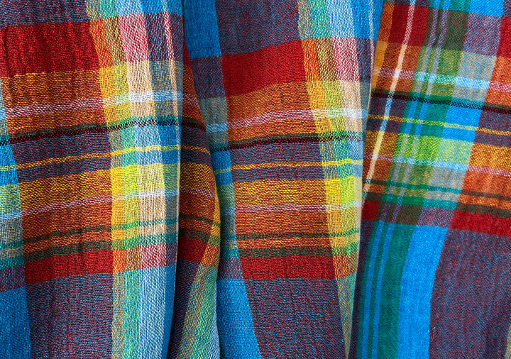 High-Twist Plaid | Airy Linen Blend Fabric 7997 7998