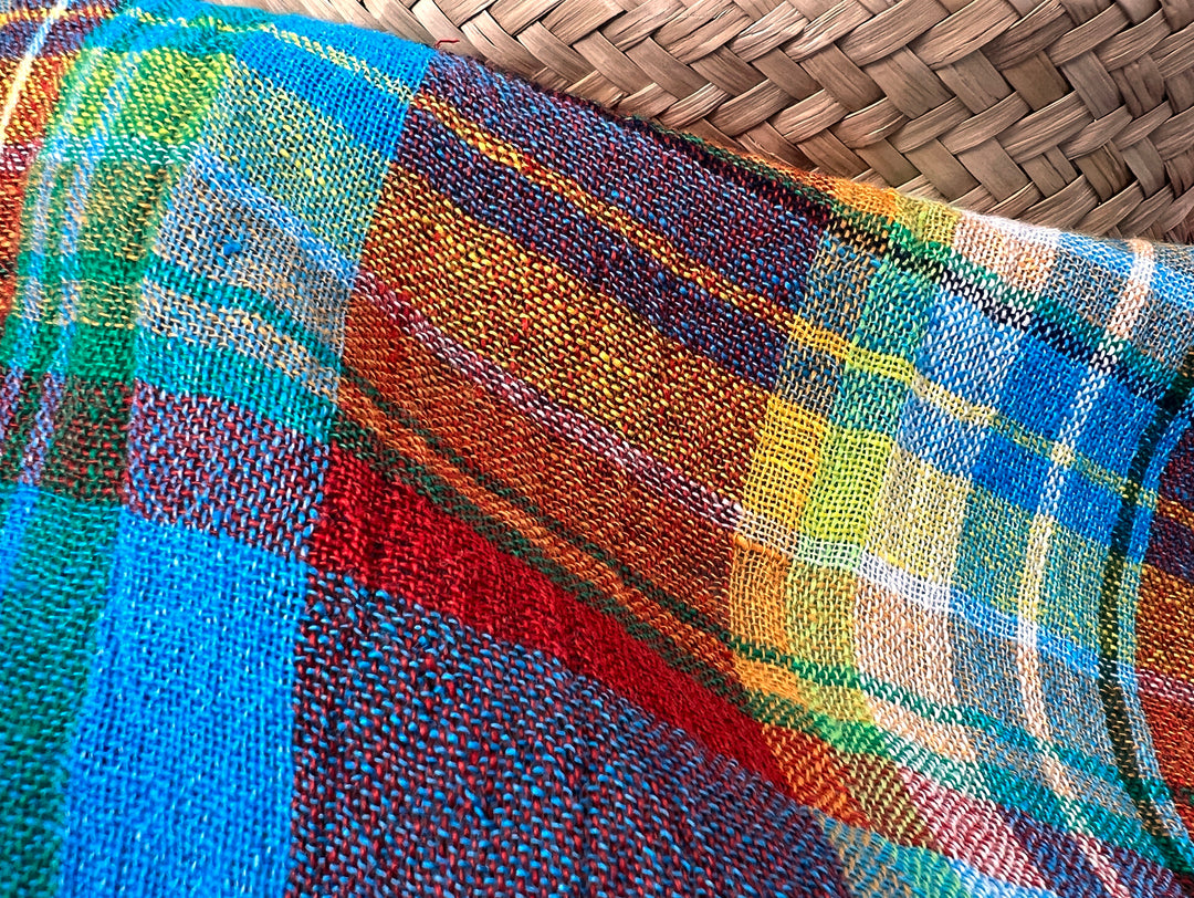 High-Twist Plaid | Airy Linen Blend Fabric 7997 7998