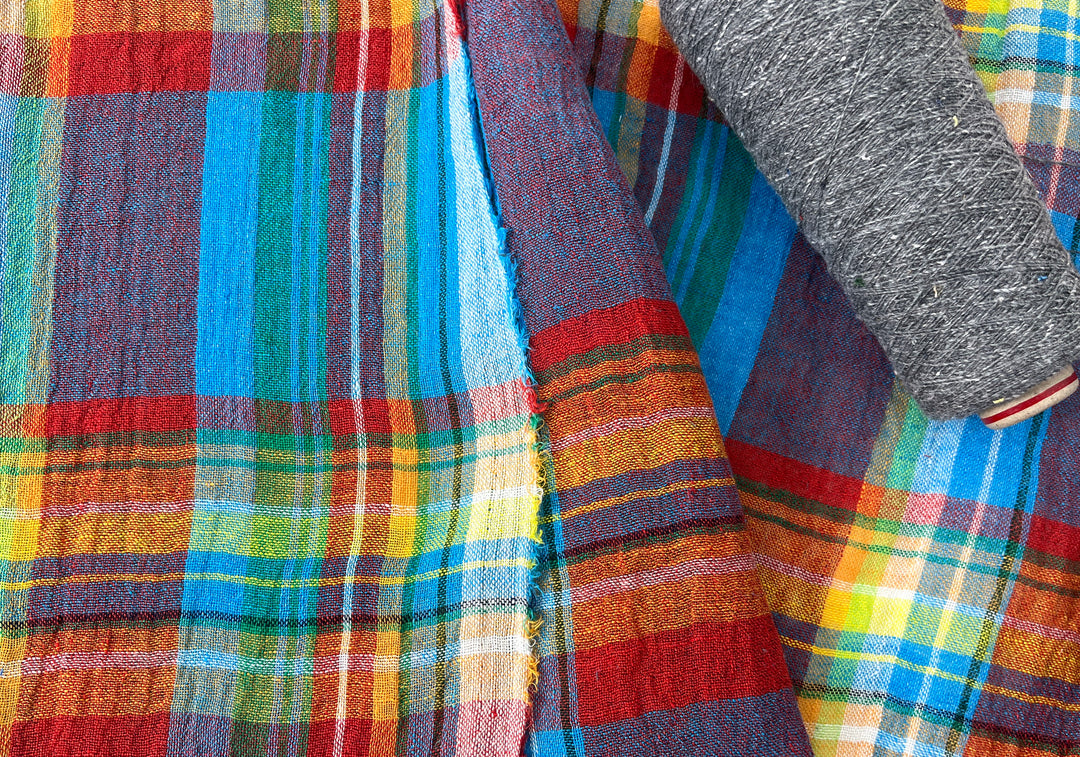 High-Twist Plaid | Airy Linen Blend Fabric 7997 7998