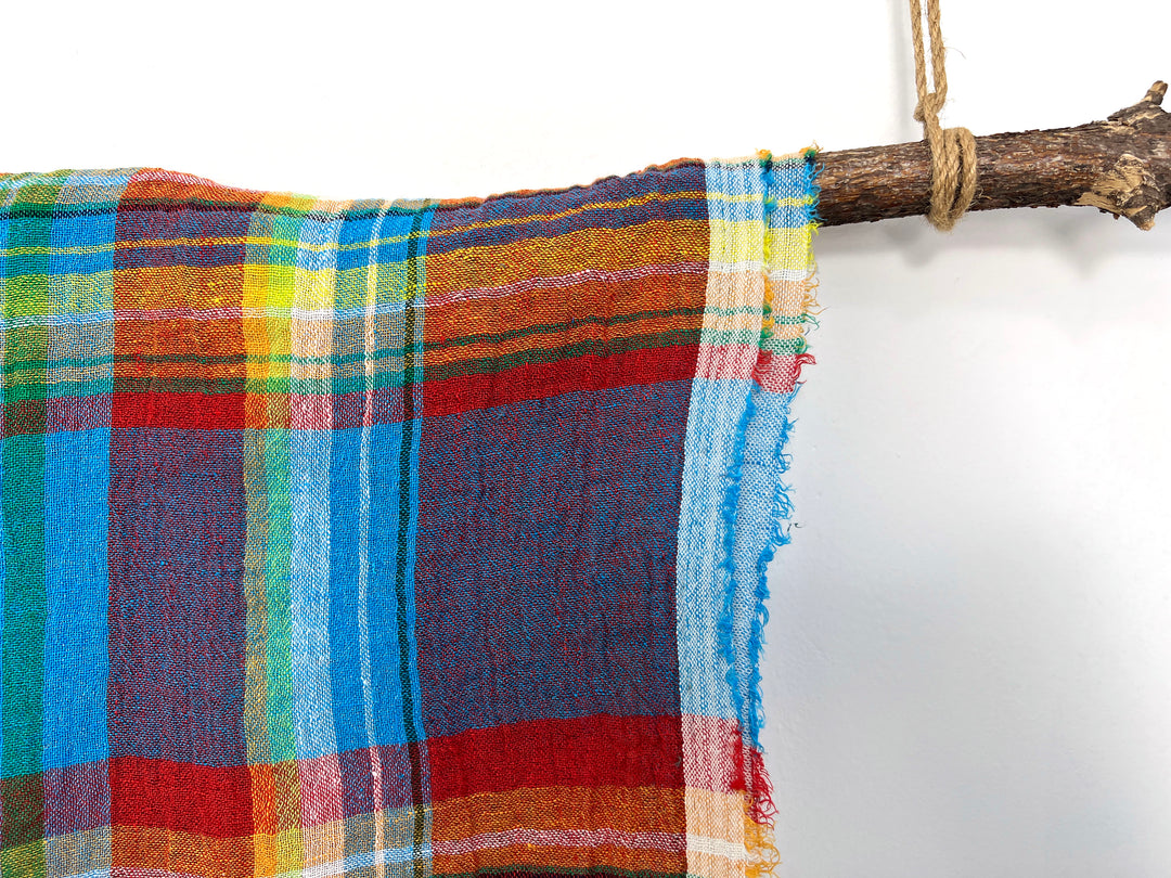 High-Twist Plaid | Airy Linen Blend Fabric 7997 7998