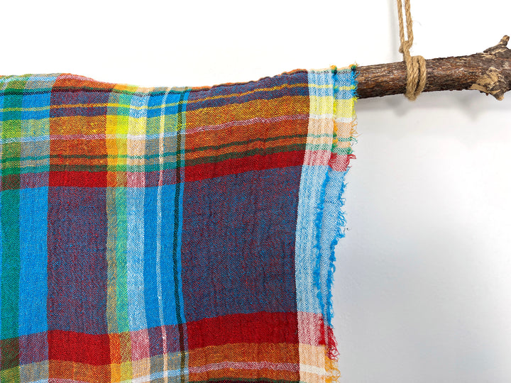 High-Twist Plaid | Airy Linen Blend Fabric 7997 7998