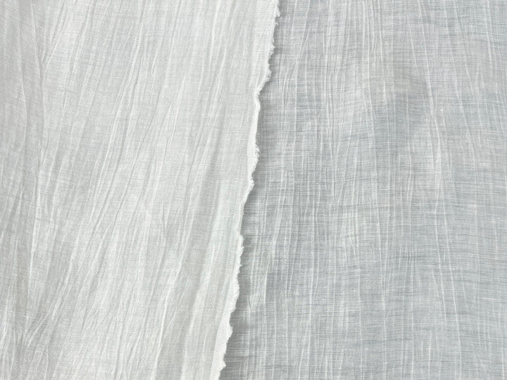Crinkle White | Linen Nylon Fabric 2995