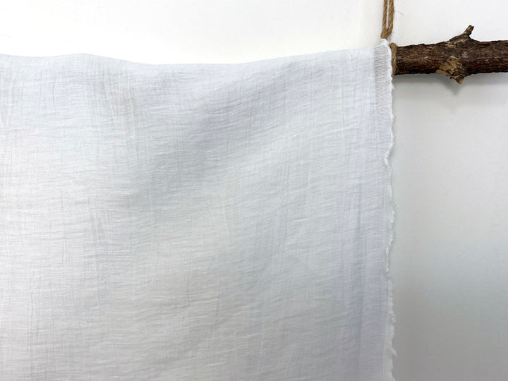 Crinkle White | Linen Nylon Fabric 2995