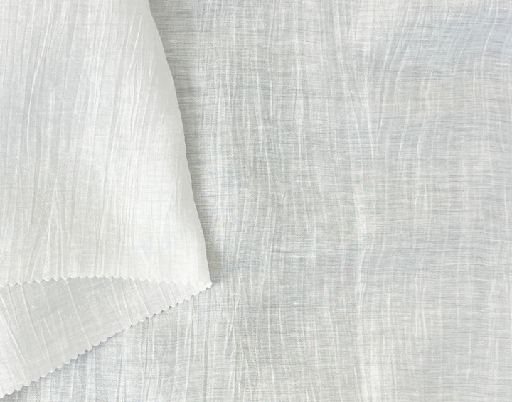 Crinkle White | Linen Nylon Fabric 2995