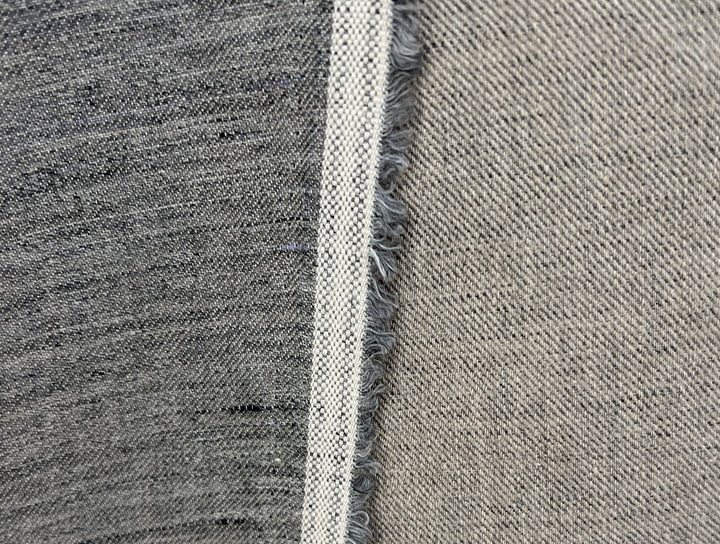Two-Tone Chambray Twill | 100% Linen Fabric 8331 8332
