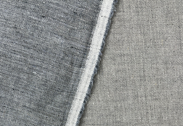 Two-Tone Chambray Twill | 100% Linen Fabric 8331 8332