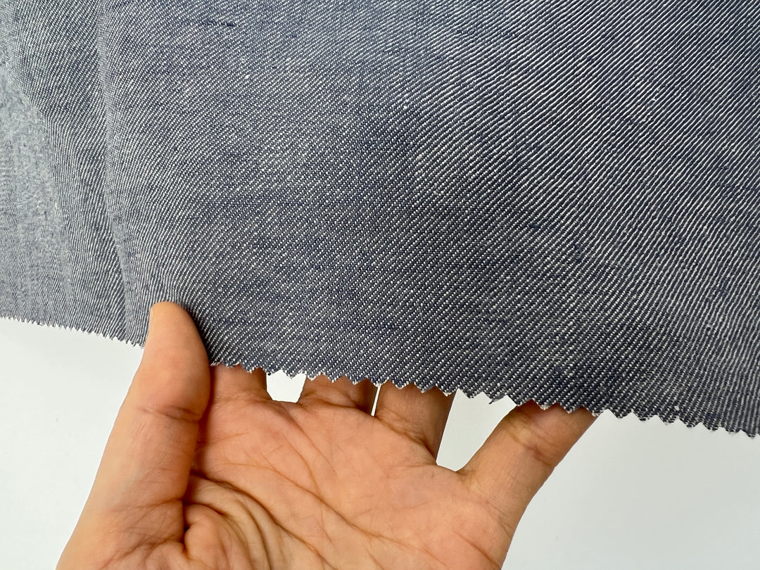 Two-Tone Chambray Twill | 100% Linen Fabric 8331 8332