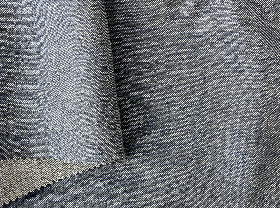 Two-Tone Chambray Twill | 100% Linen Fabric 8331 8332