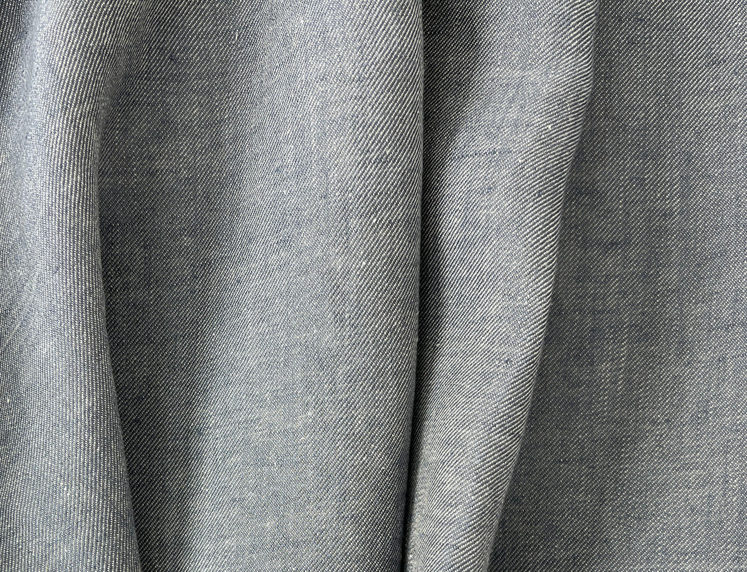 Two-Tone Chambray Twill | 100% Linen Fabric 8331 8332