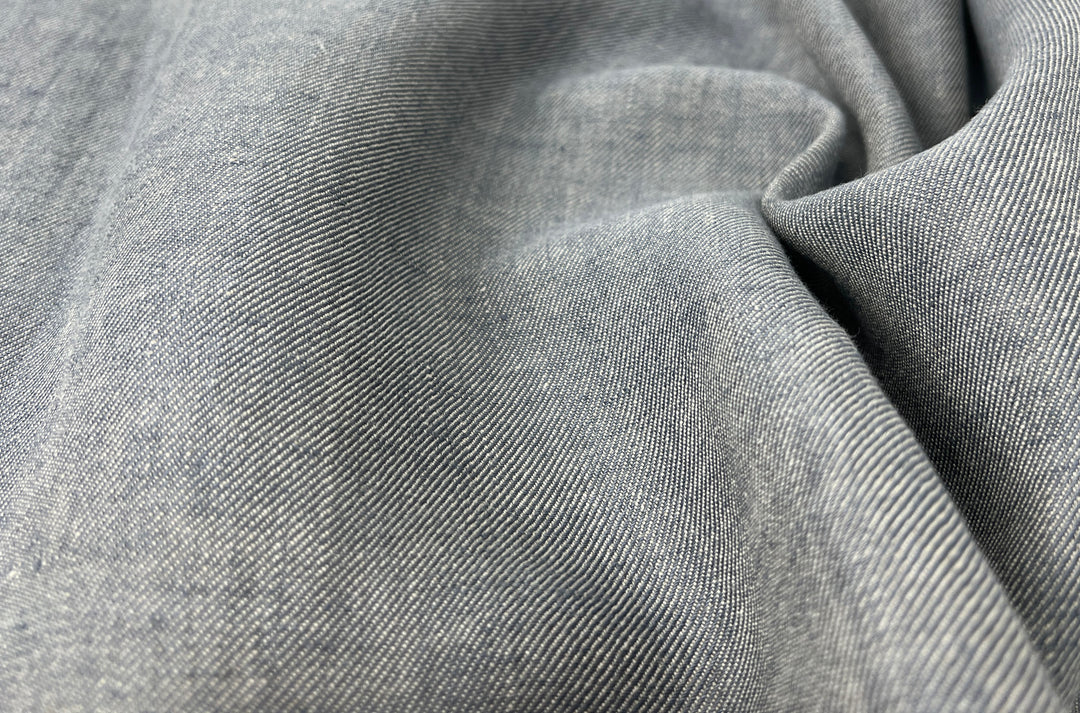 Two-Tone Chambray Twill | 100% Linen Fabric 8331 8332