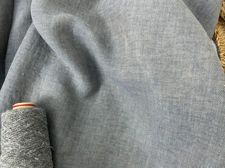 Two-Tone Chambray Twill | 100% Linen Fabric 8331 8332
