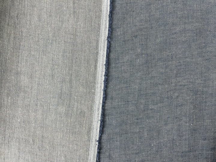 Two-Tone Chambray Twill | 100% Linen Fabric 8331 8332
