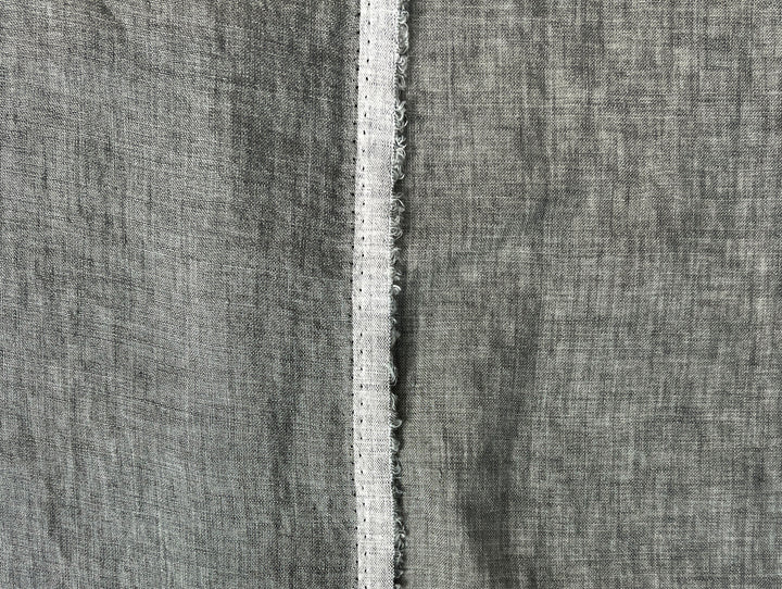 100% Linen Soft&Crisp Fabric 21s Vintage Chambray Greenish gray 8343