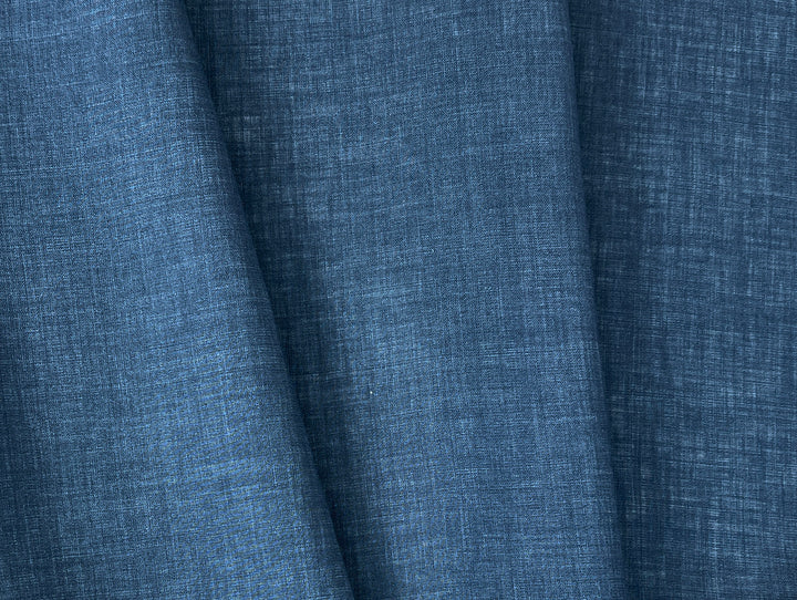 100% Linen Vintage Dyed Delave Fabric – Fine 21s Yarn, Pre-Washed, Light Weight Steel Blue 4889