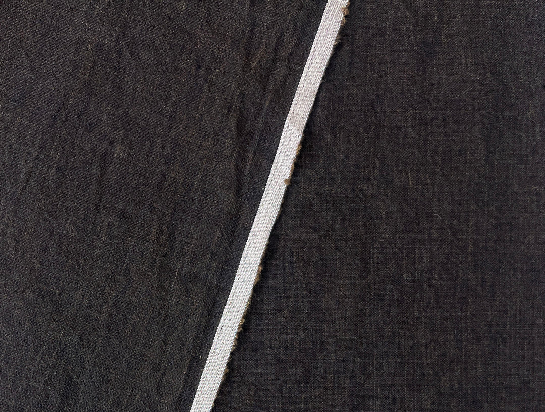 High Twisted Linen Fabric 14s Medium Weight Brown(dark) 8009