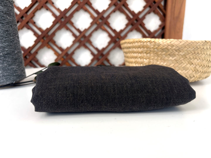 High Twisted Linen Fabric 14s Medium Weight Brown(dark) 8009