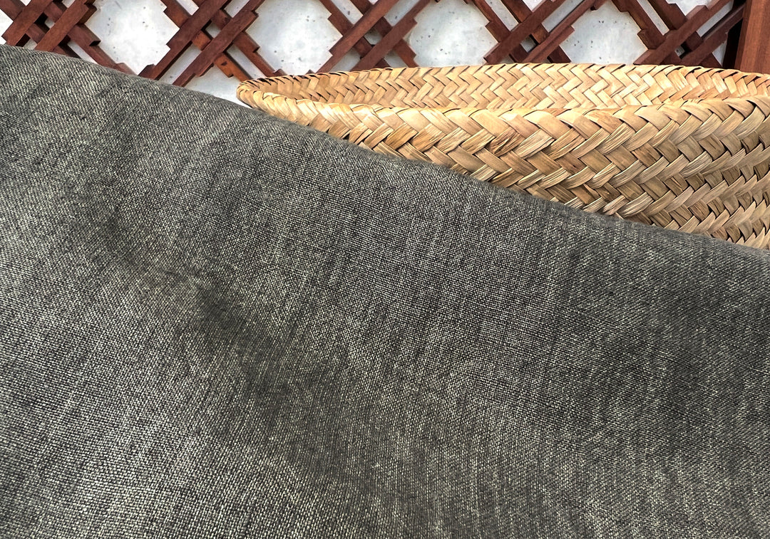High Twisted Linen Fabric 14s Medium Weight Khaki 8010