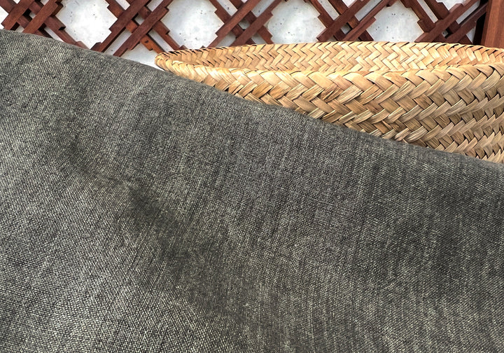 High Twisted Linen Fabric 14s Medium Weight Khaki 8010