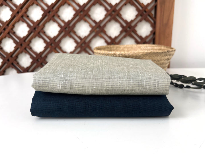 Low-Wrinkle & Comfort Stretch Linen Blend Fabric 8276 8277