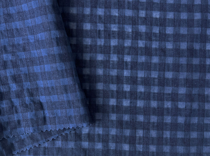 Subtle Seersucker | Linen Cotton Gingham Fabric 8300 8301