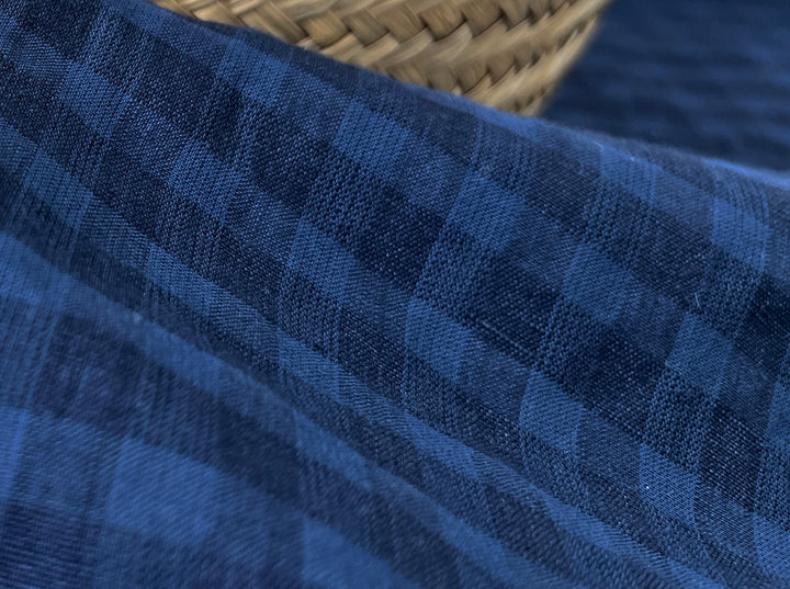 Subtle Seersucker | Linen Cotton Gingham Fabric 8300 8301